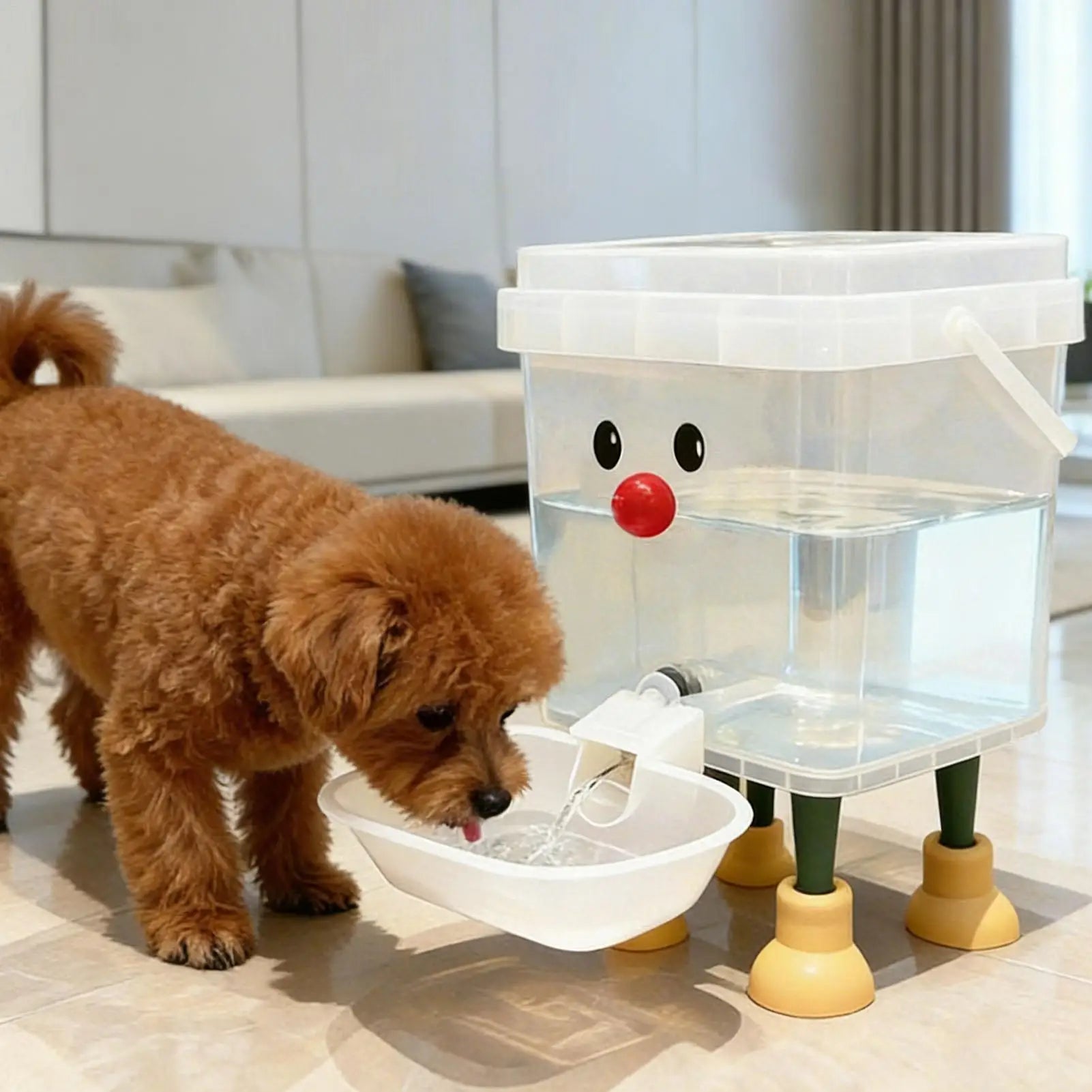 3/5L Automatic Pet Water Dispenser Smile Face Auto Cat Dog Fountain Bowl Large Capacity Pet Water Feeder for Home Indoor Use