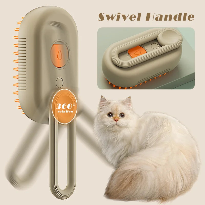 Pet Spray Massage Brush Cat Dog Steam Brush Cleaning Brush Hair Removal Combs Rechargeable Pet Grooming Hygiene Accessories