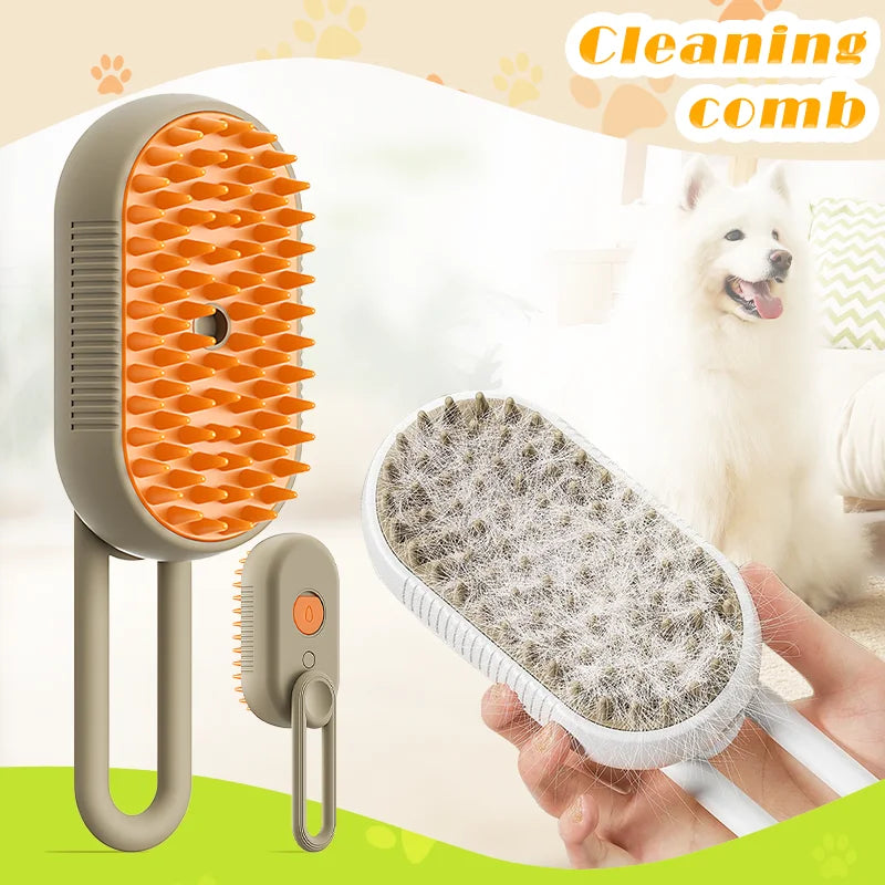 Pet Spray Massage Brush Cat Dog Steam Brush Cleaning Brush Hair Removal Combs Rechargeable Pet Grooming Hygiene Accessories