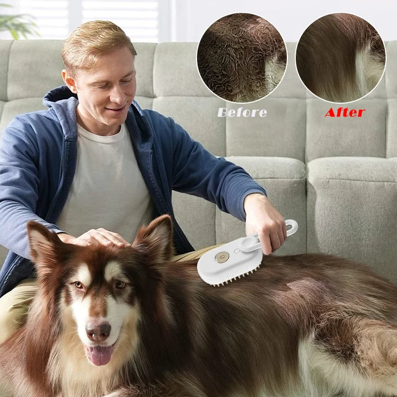 Pet Spray Massage Brush Cat Dog Steam Brush Cleaning Brush Hair Removal Combs Rechargeable Pet Grooming Hygiene Accessories