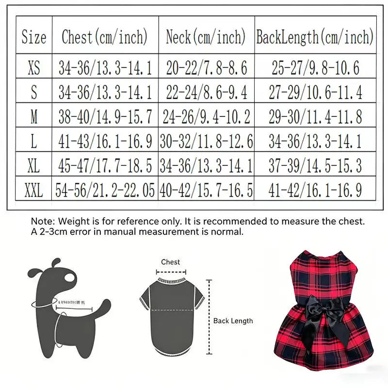 Pet Dog Clothes Plaid Shirt Suit Tie Gown Spring Summer Puppy Coat Teddy Bear Pomeranian Vest Small-Medium Dog Cat Pet Costume