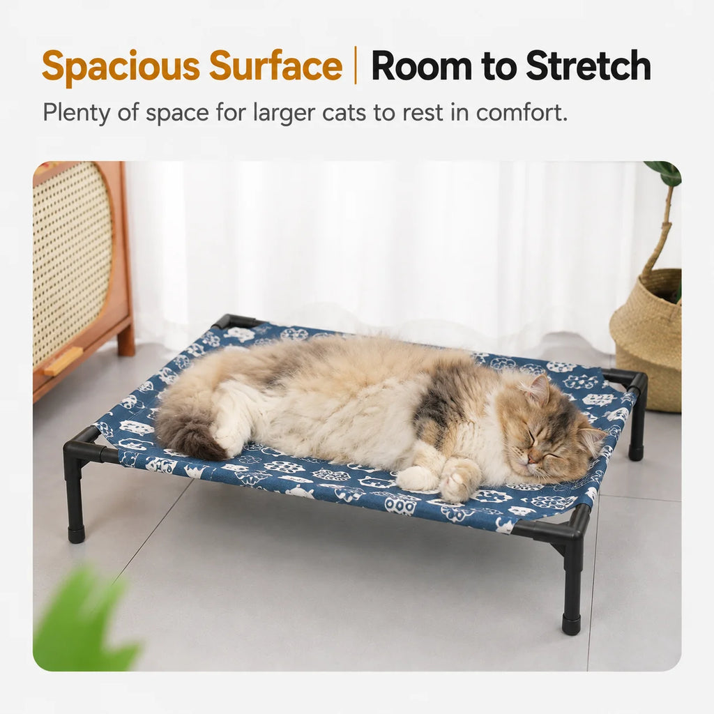 Pet Camping Bed Elevated Bed for Dogs Folding Puppy Camping Bed Cat House Portable Removable Washable Puppy Beds Dog Hammock